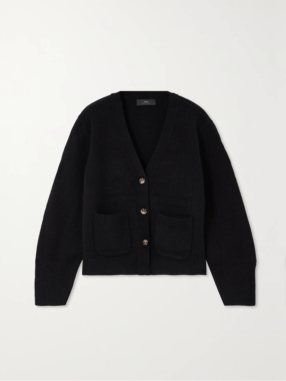 Designer Arch 4 100% Cashmere V-Neck Button Cardigan Sweater